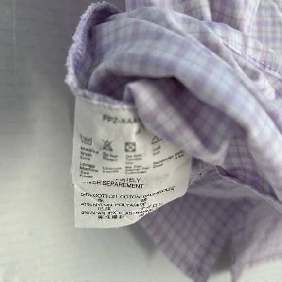 Esprit sleeveless lilac plaid shirt size 2 - Picture 6 of 6